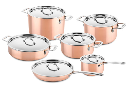 DUCQ Koperen Pannenset 6-delig