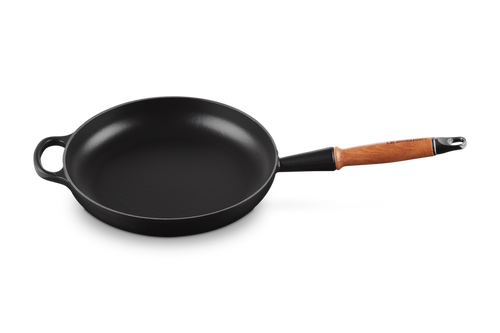 Le Creuset Koekenpan Signature met Houten handvat 'Mat Zwart' Ø26cm