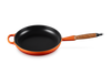 Le Creuset Koekenpan Signature met Houten handvat 'Oranjerood' Ø26cm