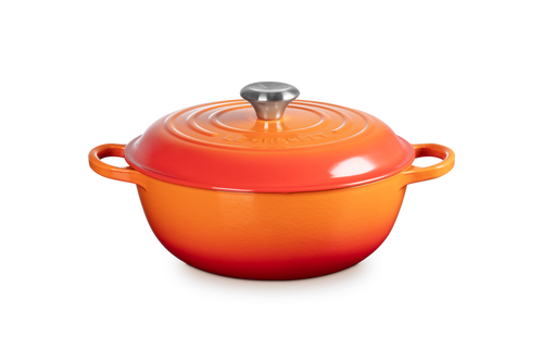 Le Creuset Marmite Braadpan Hoge deksel Signature 'Oranjerood' Ø26cm / 4.1L