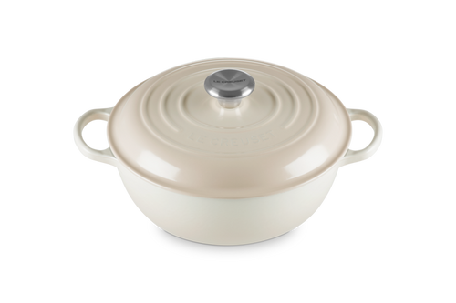 Le Creuset Marmite Braadpan Hoge deksel Signature 'Meringue' Ø26cm / 4.1L