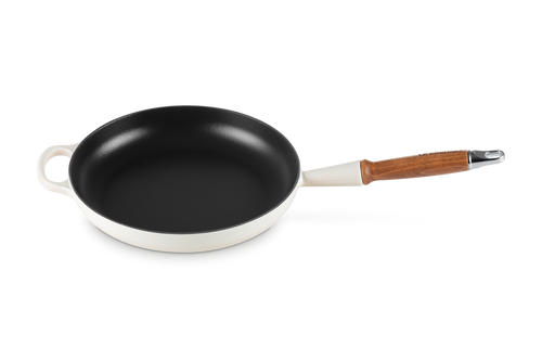 Le Creuset Koekenpan Signature met Houten handvat 'Meringue' Ø26cm
