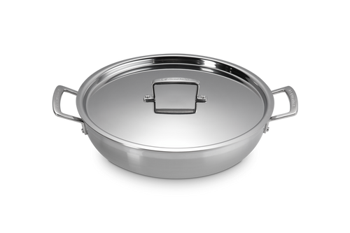 Le Creuset Provençaalse Sauteerpan/Hapjespan Ø30cm/4.8L 'Classic 3-ply RVS'