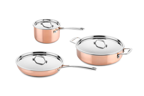 DUCQ Koperen Pannenset 3-delig