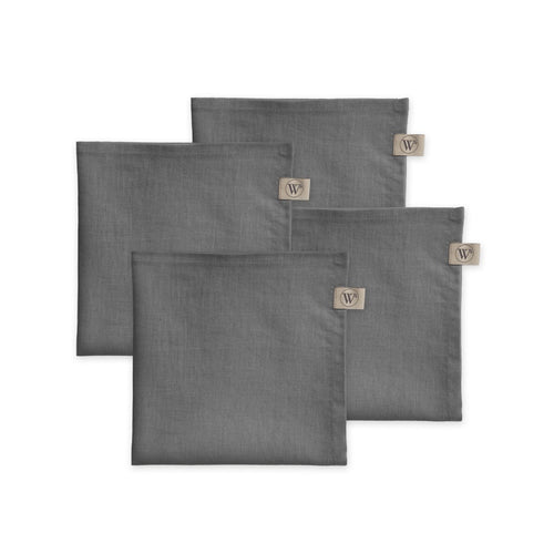 Walra Servetten 4st. 40x40cm 'Lovely Linnen' Antraciet