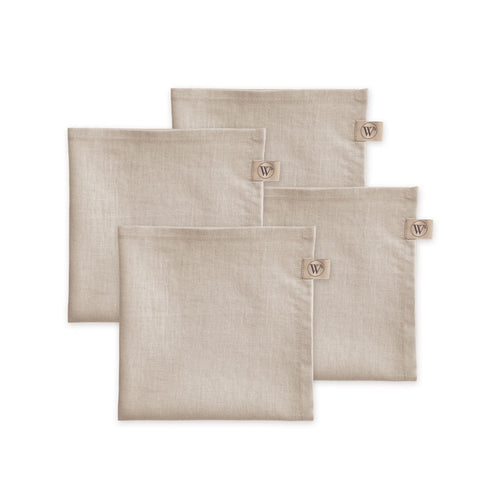 Walra Servetten 4st. 40x40cm 'Lovely Linnen' Naturel