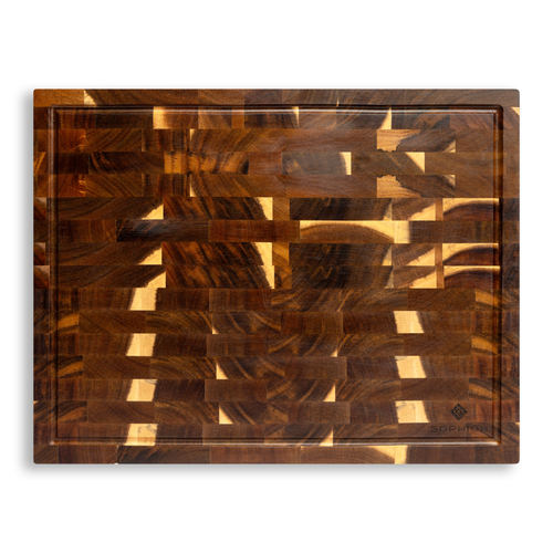 Hakblok Acacia met Sapgeul 43x33x3cm
