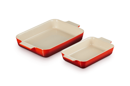 Le Creuset Ovenschalen Set van 2 'Kersenrood' 25 & 32cm