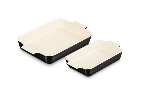 Le Creuset Ovenschalen Set van 2 'Zwart' 25 & 32cm