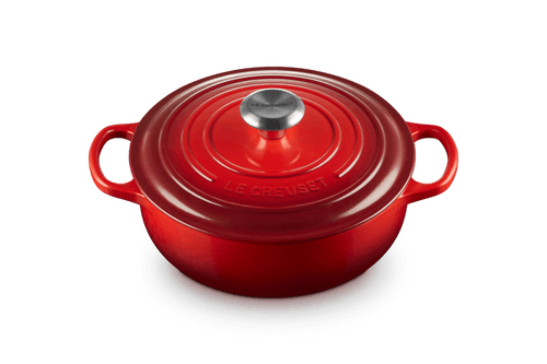 Le Creuset Hapjespan / Sauteuse Rond Signature 'Kersenrood' 24cm / 3,4L