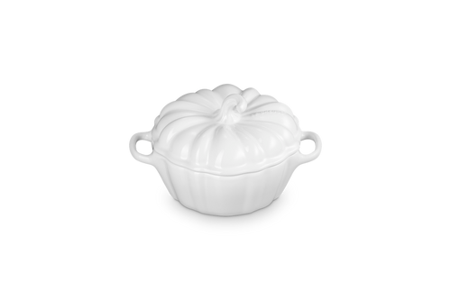 Le Creuset Mini-Braadpan / Voorraadpot 'Pompoen Wit'
