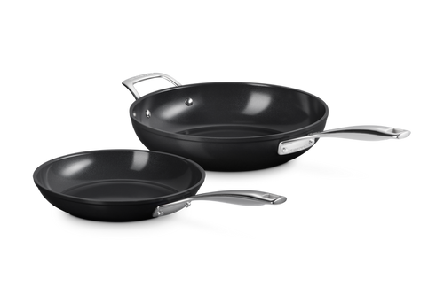 Le Creuset Koekenpannenset 24cm laag & 28 cm hoog Essential 'Ceramic Non-stick'