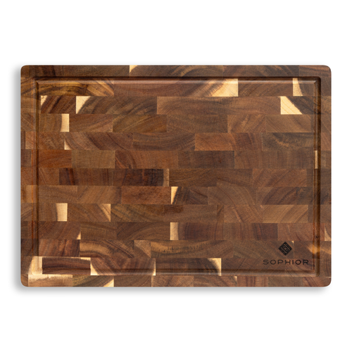 Snijplank Acacia met Sapgeul 35x25x2cm