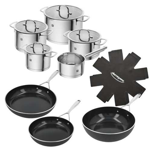 Zwilling 8-delige Pannenset 'Trueflow' | Met 'Demeyere Alu Plus 3 Ceraforce' Pannen