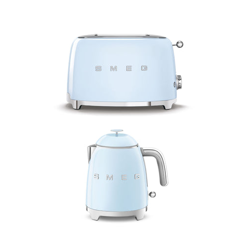Mini Waterkoker en Broodrooster 'Pastelblauw'
