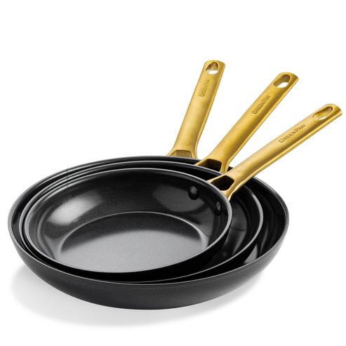 Greenpan Koekenpannenset 20/24/28cm 'Padova Reserve Zwart'