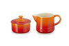 Le Creuset Melk- en Suikerset Signature 'Oranjerood'