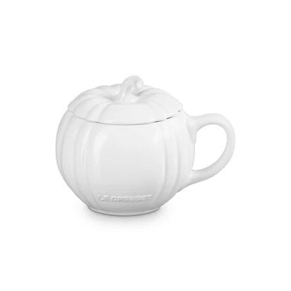 Mok 400ml Aardewerk 'Pompoen Wit'