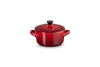 Le Creuset Mini-Braadpan / Voorraadpot Ø10cm / 0,25L 'Kersenrood'