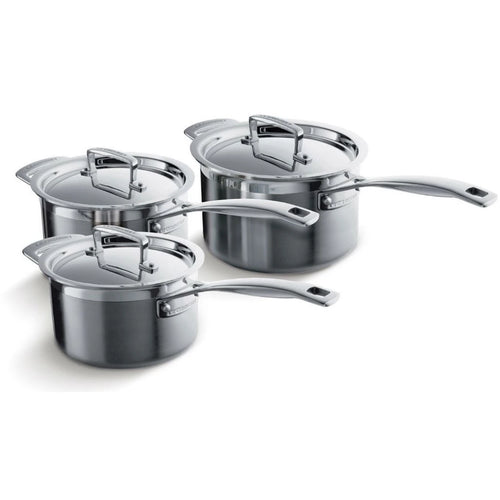 Le Creuset Steelpannenset 'Classic 3-ply RVS'