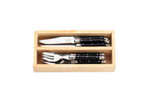 Laguiole Style de Vie 12-delige Mini Couvert Zwart 'Premium Line'