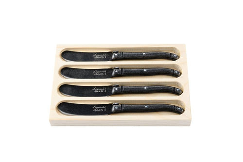 Laguiole Style de Vie Botermessen Botermessen Black Stonewash 'Premium Line' 8718719303542 BotermesBlackStone afbeelding
