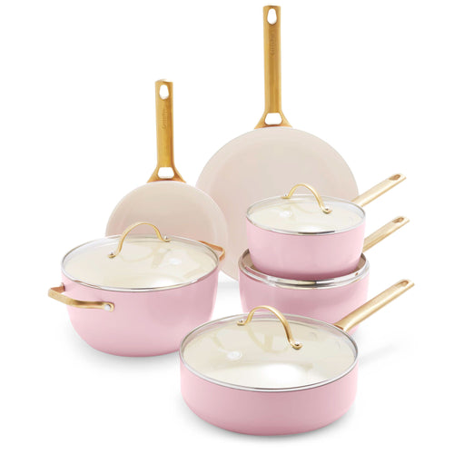 Greenpan Pannenset 10-delig 'Padova Blush Pink'
