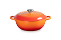 Le Creuset Marmite Braadpan Hoge deksel Signature 'Oranjerood' Ø26cm / 4.1L