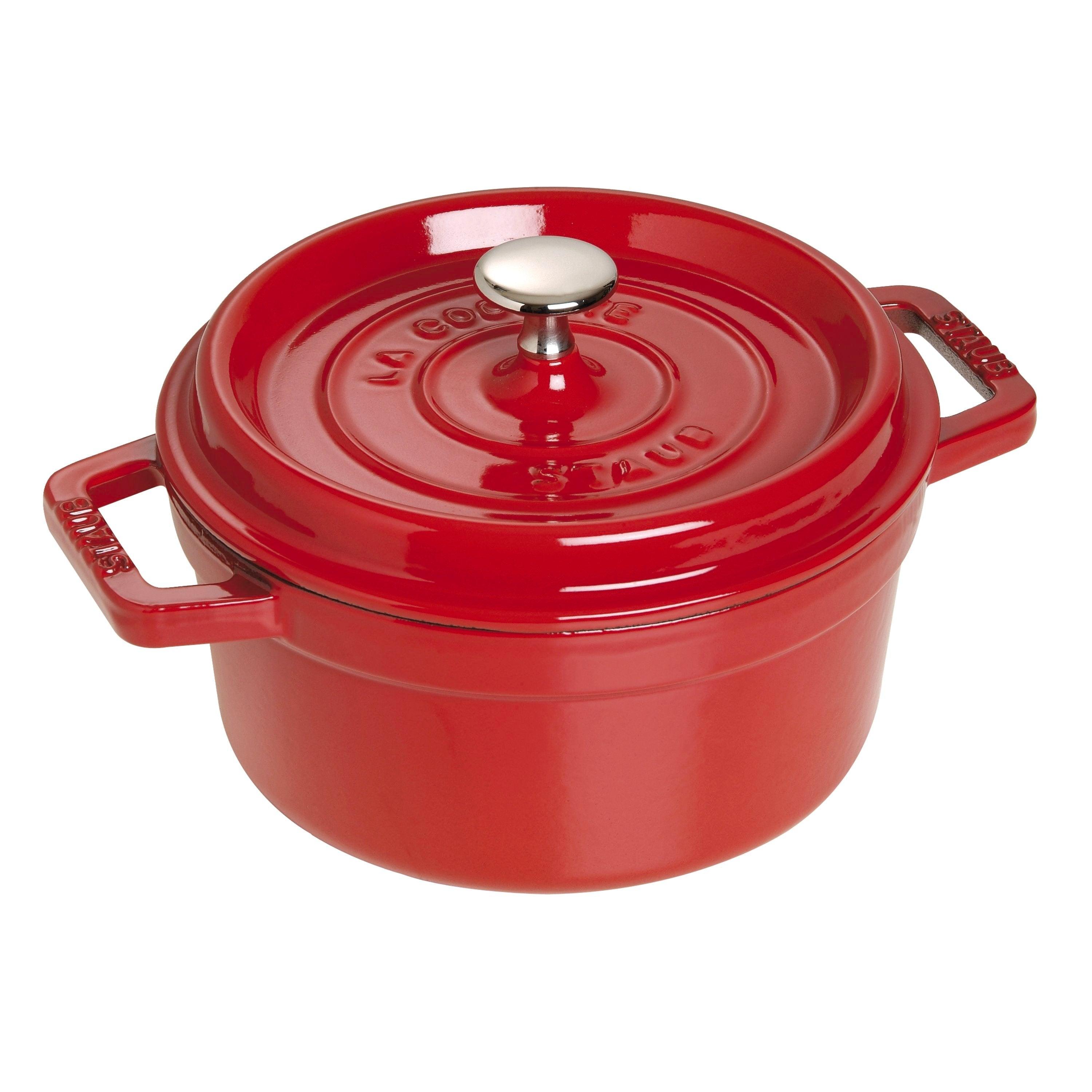 STAUB LA COCOTTE 赤ノブミトン付き STAUB Braadpan Kersenrood 'La Cocotte'