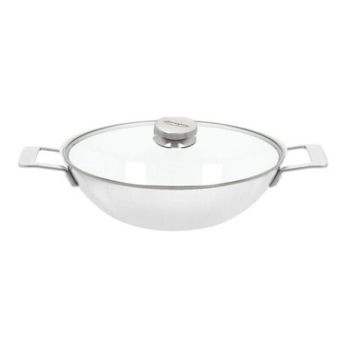 Demeyere Wok met handgrepen en Glasdeksel 'Industry 5'  Ø30cm / 3L