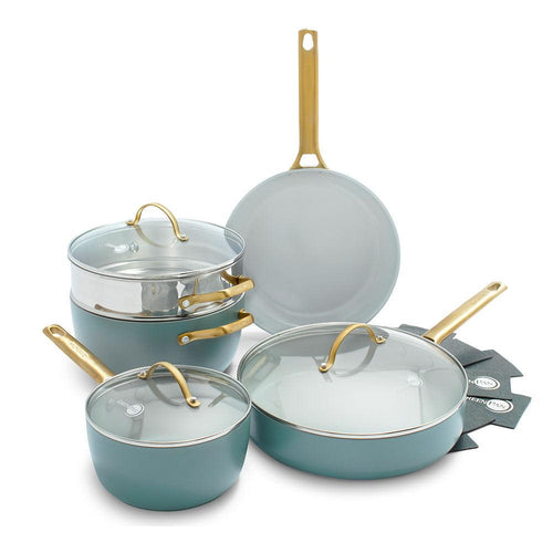 Greenpan Pannenset 10-delig 'Padova Skyblue'