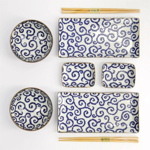 Tokyo Design Studio Sushi Giftset 'Ten Karakusa' 8 stuks / 2 personen