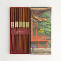 Eetstokjes 'Plain Brown' set van 5