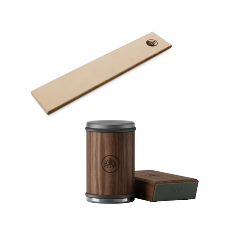 HORL V3 Messenslijper Walnoot bundel met leren strip