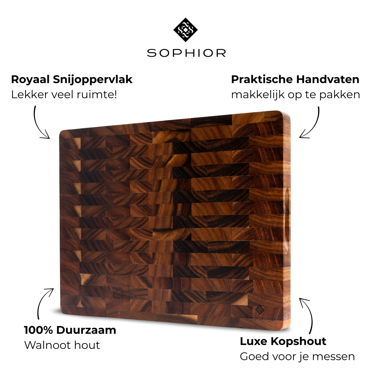 Beukenhout Snijplank - Snijplank Hout - 40 x 27 CM - Met Sapgeul - Hygiënisch en