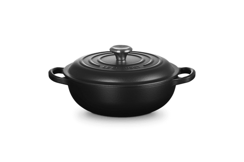 Le Creuset Marmite Braadpan Signature 'Mat Zwart' Ø22cm / 2.2L
