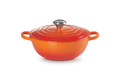 Le Creuset Marmite Braadpan Signature Zwart Interieur 'Oranjerood' Ø24cm / 3.1L
