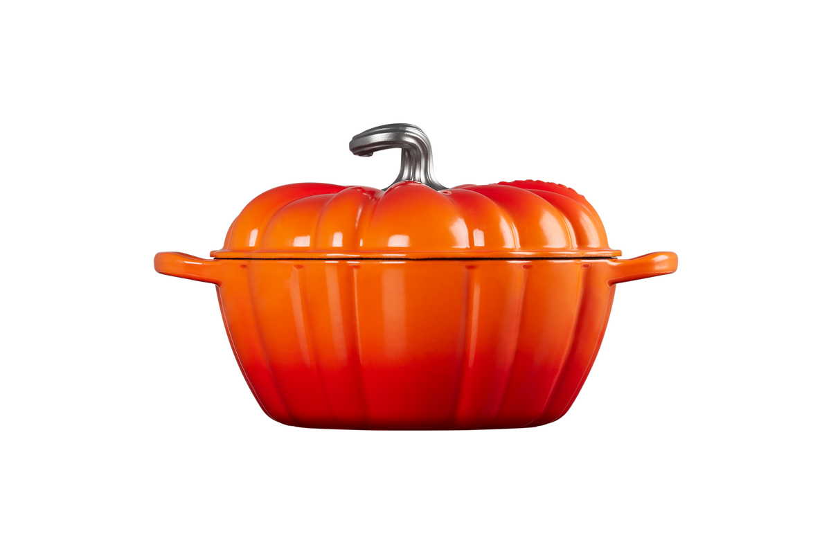 Pompoen Dutch Oven - Geëmailleerde Gietijzeren Braadpan Met Deksel Voor Oven, Magnetron En Inductie