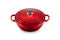 Le Creuset Marmite Braadpan Signature Zwart Interieur 'Kersenrood' Ø24cm / 3.1L