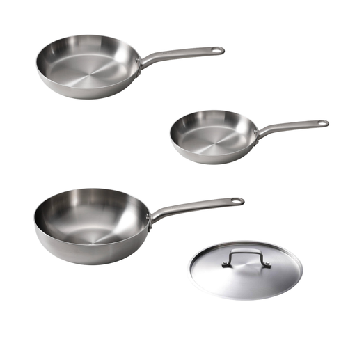 'Stainless Steel' Pannenset 4-delig