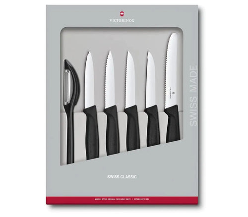 Victorinox Groentemessenset 6-delig 'Swiss Classic Zwart'