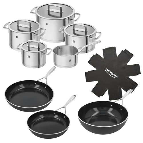 Zwilling 8-delige Pannenset 'Vitality' | Met 'Demeyere Alu Plus 3 Ceraforce' Pannen