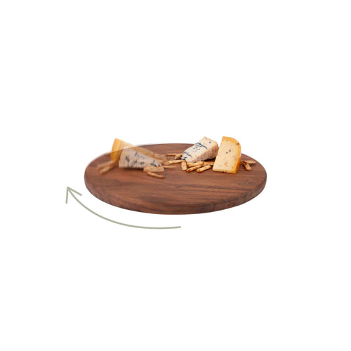 Bowls and Dishes Pure Acacia Wood Draaiplateau Lazy Susan 39 cm