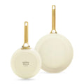 Greenpan Koekenpannenset 20/26cm 'Padova Cream White'