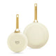 Greenpan Koekenpannenset 20/26cm 'Padova Cream White'