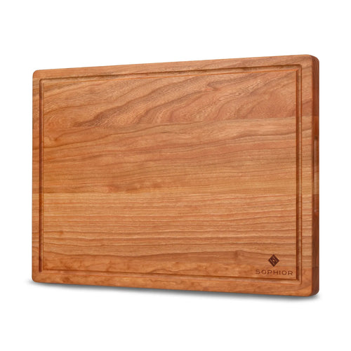 SOPHIOR Snijplank van Kersenhout met sapgeul - Groot 42x30x2,5cm