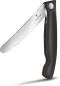 Victorinox Inklapbaar Gekarteld tomatenmes 11cm 'Swiss Classic Zwart'