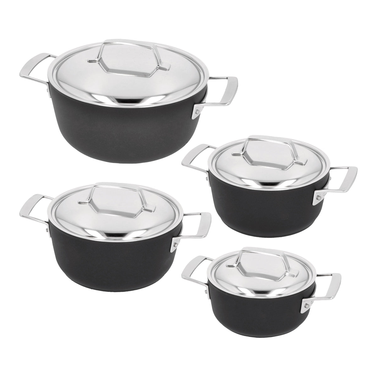 Demeyere 4-delige Pannenset 'Alu Pro 5 Duraslide Titanium'