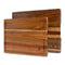 SOPHIOR Snijplankenset Acacia - Met Sapgeul en Handvaten 42×35×2,5 cm & 35×25×2,5 cm