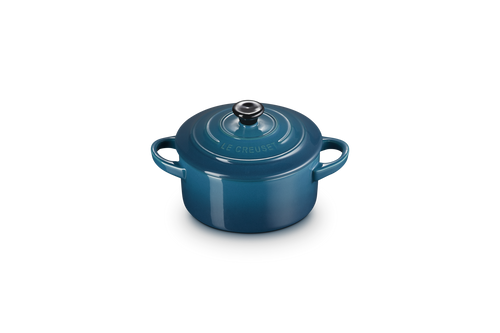 Le Creuset Mini-Braadpan / Voorraadpot Ø10cm / 0,25L 'Deep Teal'